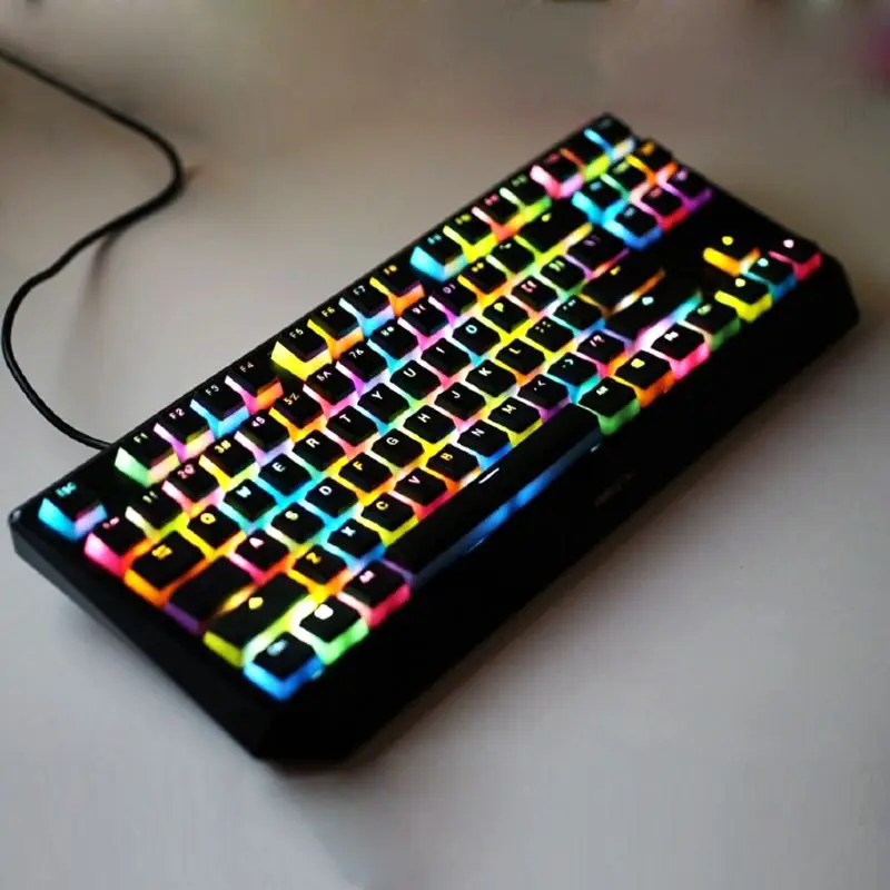 RGB 110 колпачки для ключей ANSI макет добавлены iso pbt пудинга с двойной кожей молочный