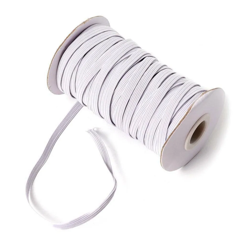 

Braided Flat Elastic Band Knit Cord , Elastic Stretch Cord String Elastic Band Stretch Knit Elastic Sewing Spool