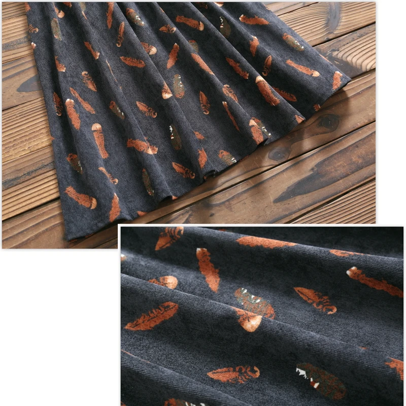 Весенне-осенние женские платья Sennu's новое вельветовое платье средней длины с