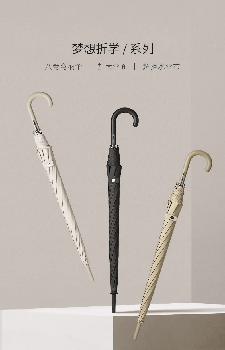 

Business Men Vintage Umbrella Windproof Double Long Handle Umbrella Semi Automatic Clear Rain Sonnenschirm Home Garden EF50YS