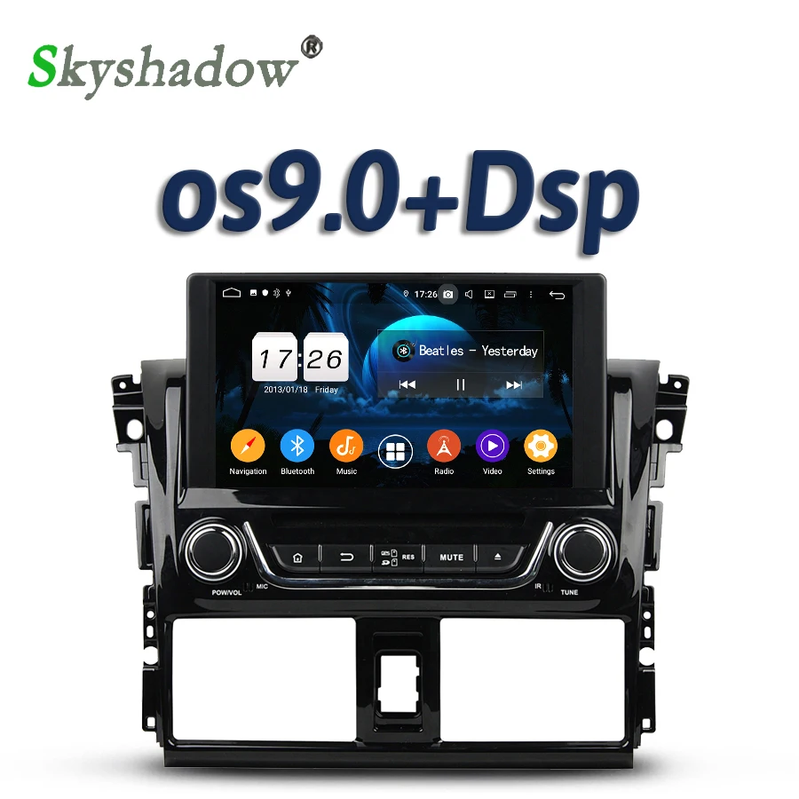 720P DSP TDA7851 для Toyota Yaris 2014 Android 10 2 Гб ОЗУ 16 ГБ Автомобильный DVD плеер Wifi RDS радио Bluetooth