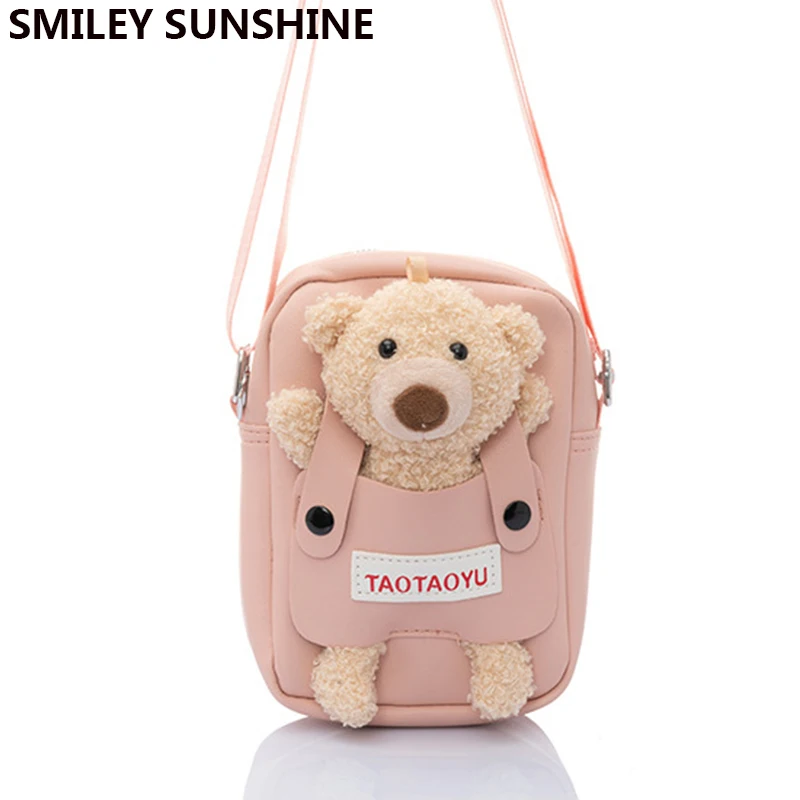 

2021 Korean Cute Bear Shoulder Bag Small Hanging Cell Mobile Phone Cross Body Bags Mini Crossbody Bags For Women Satchel Female