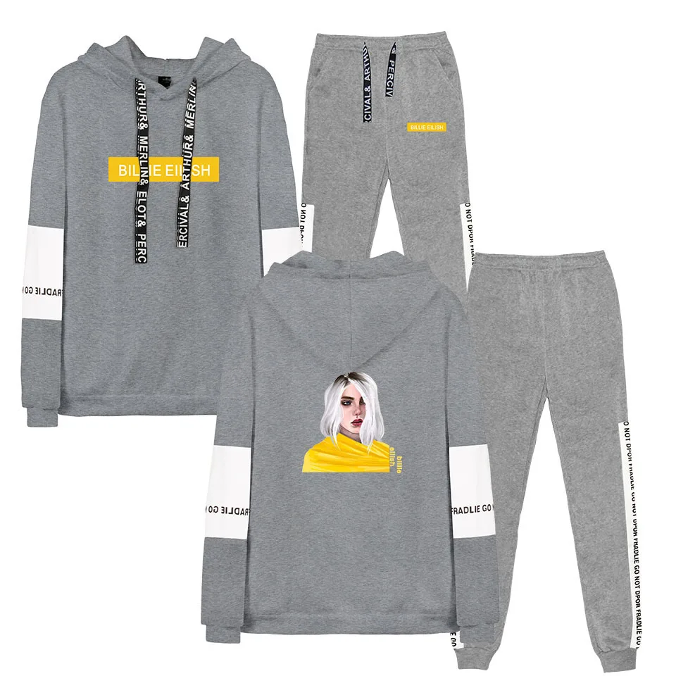 Billie Eilish толстовка с капюшоном женские модные толстовки + спортивные костюмы