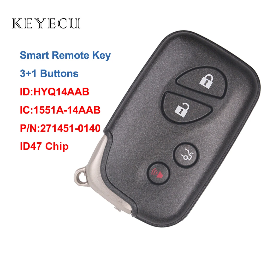 Смарт ключ Keyecu для Lexus GS300 GS350 GS430 GS450h LS600h GS460 IS350 IS250 ES350 HYQ14AAB 1551A 14AAB 271451 0140|Ключ от