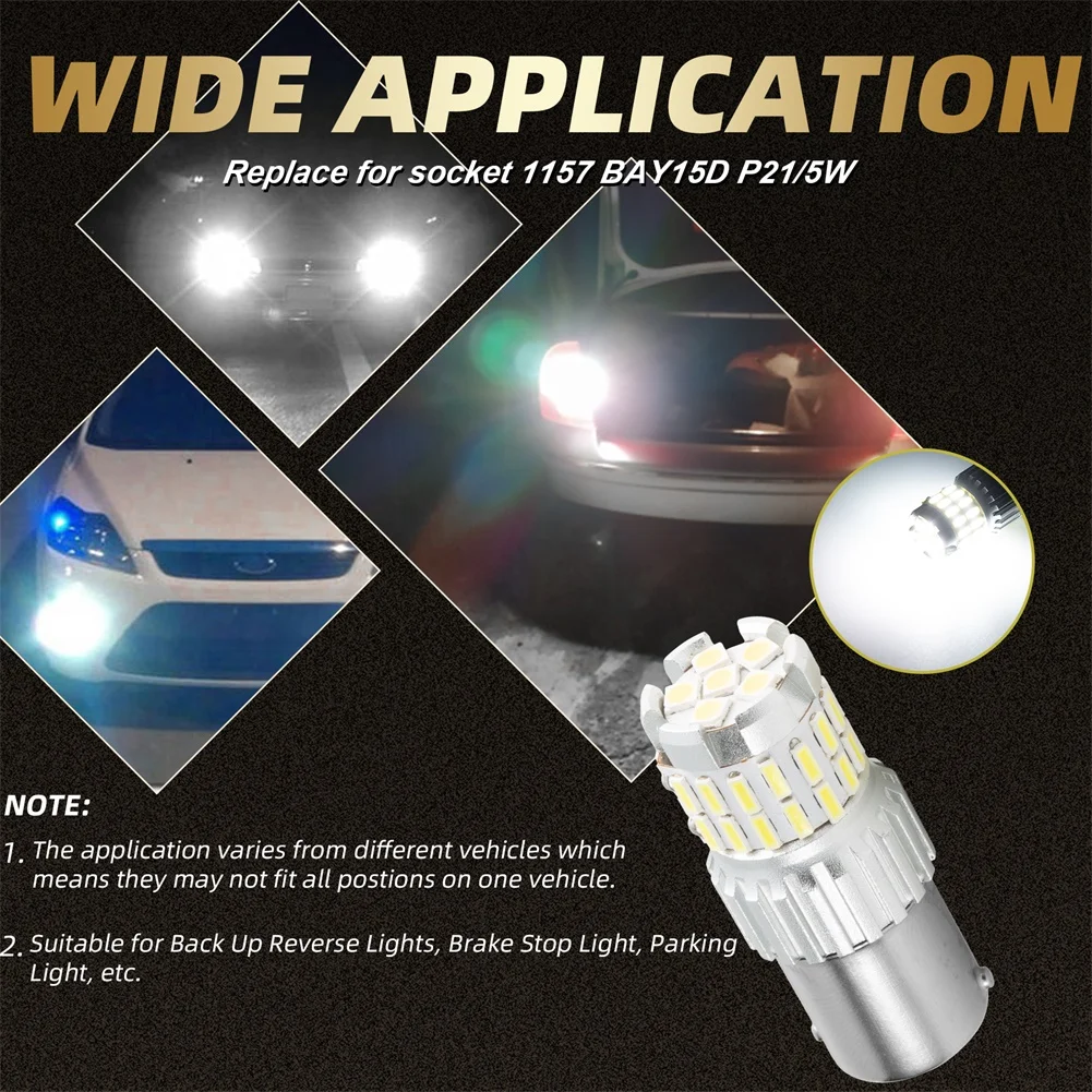 

2pcs Drviaion 1157 BAY15D-36SMD LED Bulbs P21/5W LED Reversing Lamp Canbus LED Light Bulbs Replacement