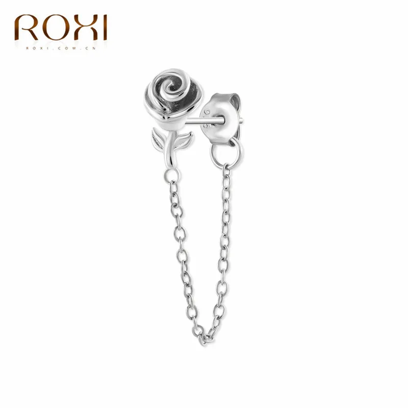 GEY-Silver-6 ROXI модные радужные Подвески с фианитом Висячие серьги для женщин Moon Star Boho ювелирные украшения для свадьбы серьги из стерлингового серебра 925 пробы - Окраска металла: GEY-Silver-6