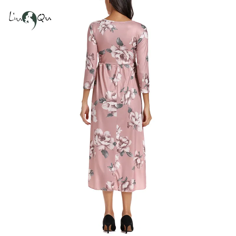 Женское элегантное платье с v-образным вырезом для беременных необычное