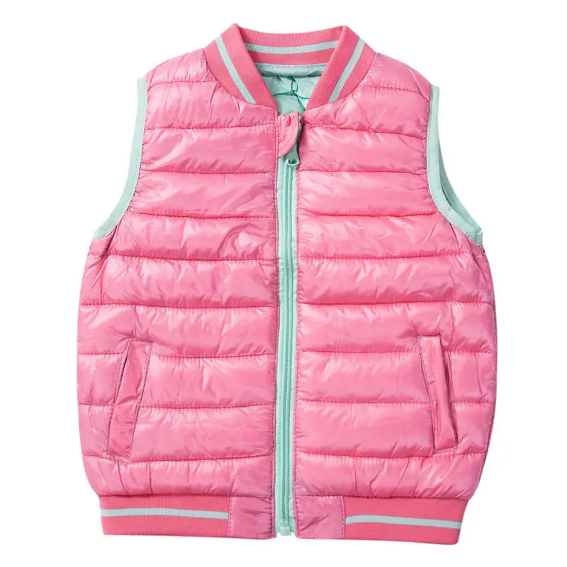 Зимняя теплая куртка для мальчиков и девочек стеганая на молнии спереди пуховая