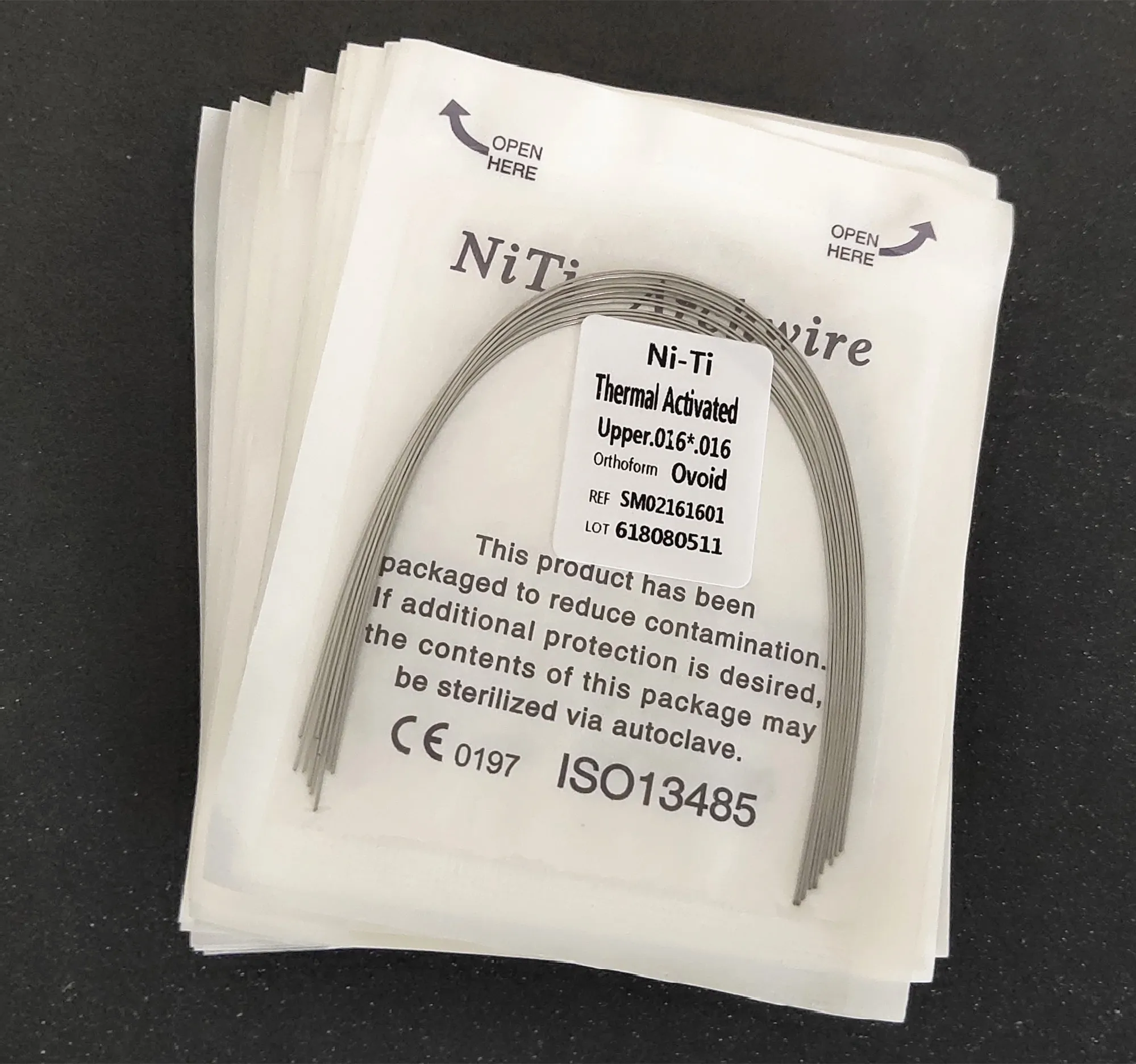 

30 Packs Heat Thermal Activated Niti Rectangular Arch Wire Ovoid Form 300Pcs Dental Orthodontics Bows 50 Pcs