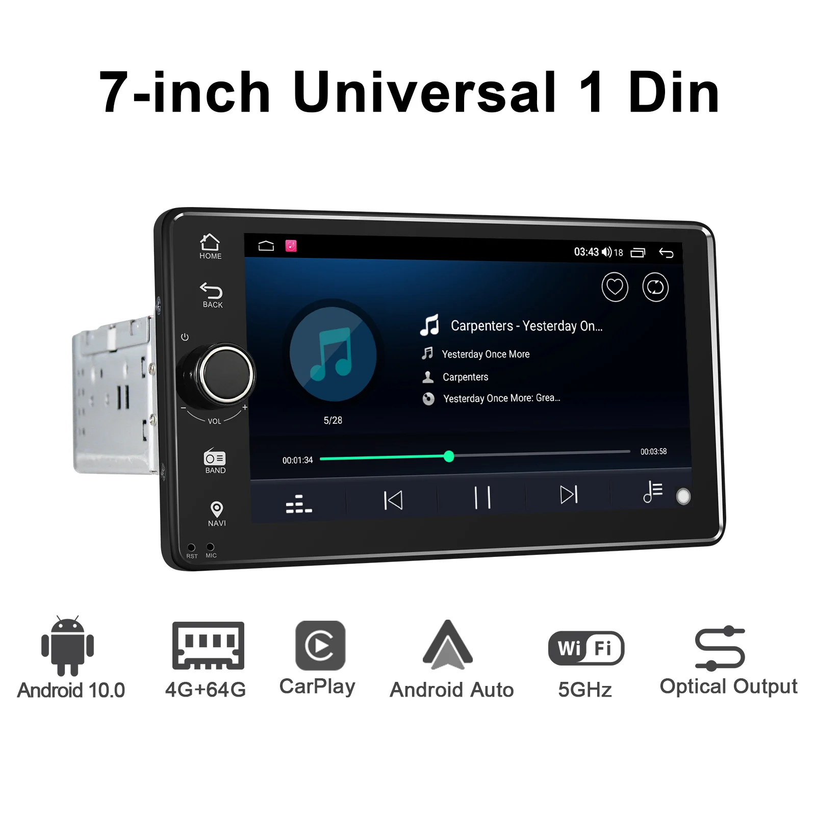 Автомагнитола 7 &quot 1 Din Android универсальное головное устройство магнитола GPS