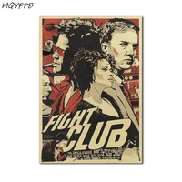 comic novels fight club kraft paper poster home wall room decoration painting 50 5x35cm