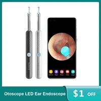 otoscope 6 leds ear endoscope camera ear wax removal tool ultra thin ear scope camera health care tool ear inspection kids adult