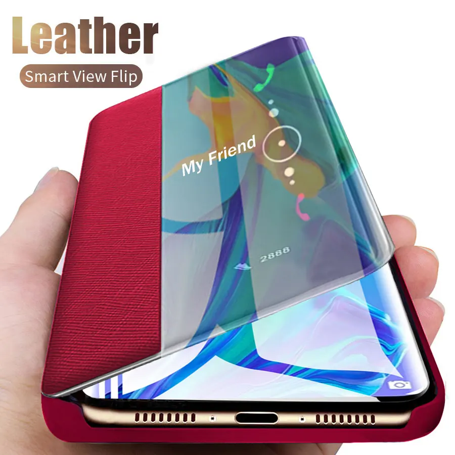 Умный чехол для Samsung Galaxy Note 20 S20 Ultra S10 S9 S8 S7 edge 10 8 9 Plus Lite S10e A51 A71 A50 A6 J6 J4 флип