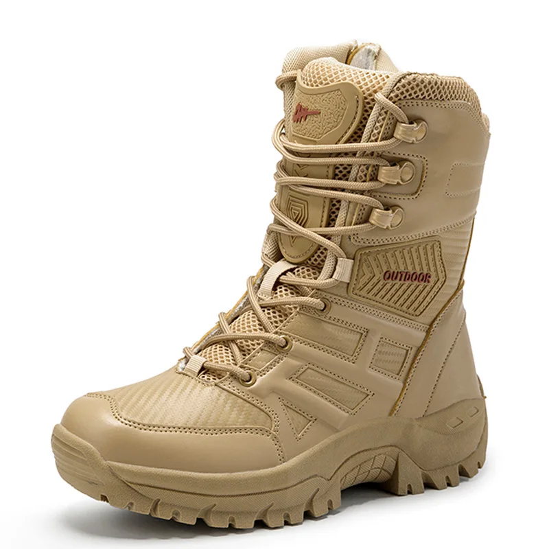 Военные тактические ботинки для мужчин с высоким берцем водонепроницаемые