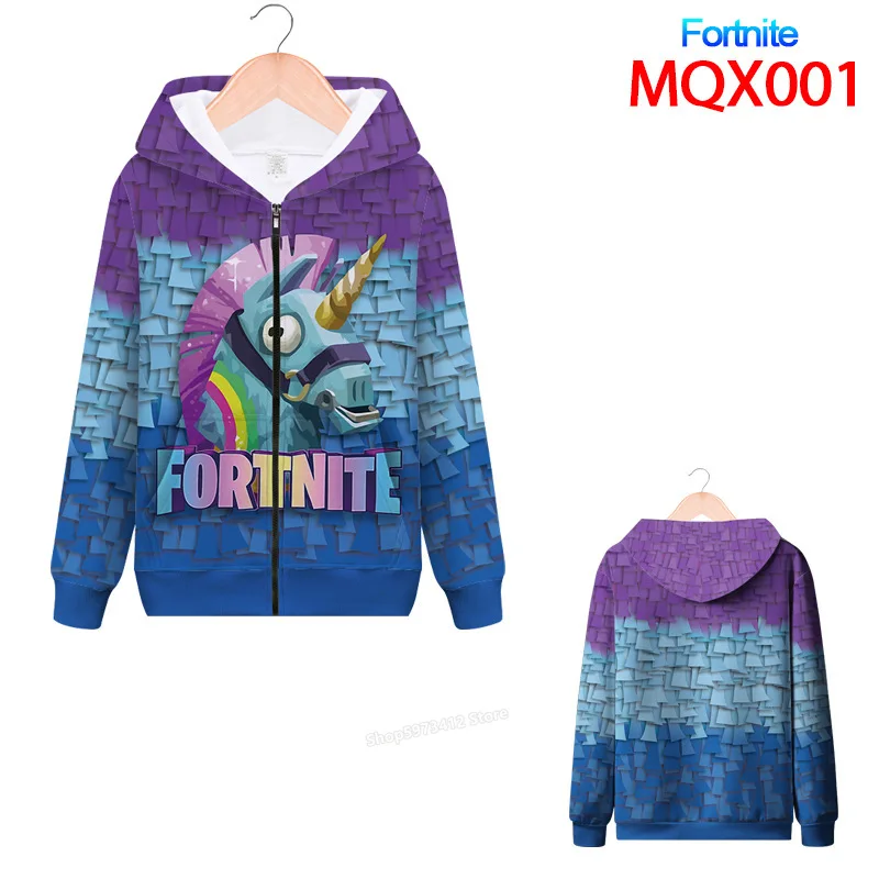 Толстовка Fortnites с рисунком аниме повседневный кардиган на молнии круглым вырезом