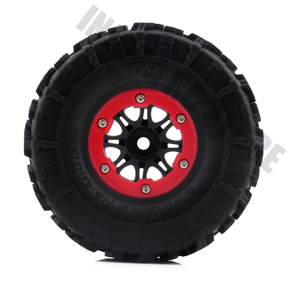 4 шт. 1/10 RC Rock Crawler 2 дюйма резиновые шины и пластиковые колесные диски для Axial SCX10 RR10