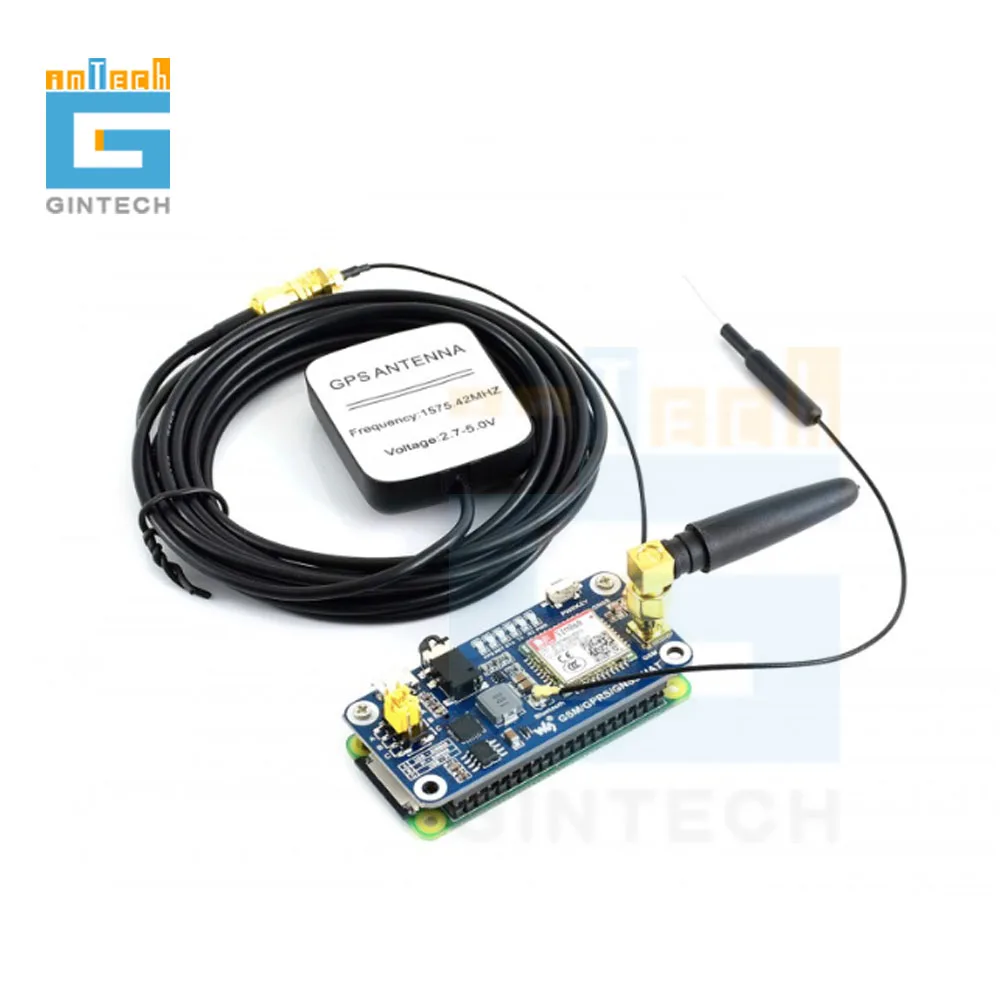 Шляпа GSM/GPRS/GNSS/Bluetooth для Raspberry Pi GSM/GPRS/GNSS на основе SIM868|Аксессуары демонстрационных