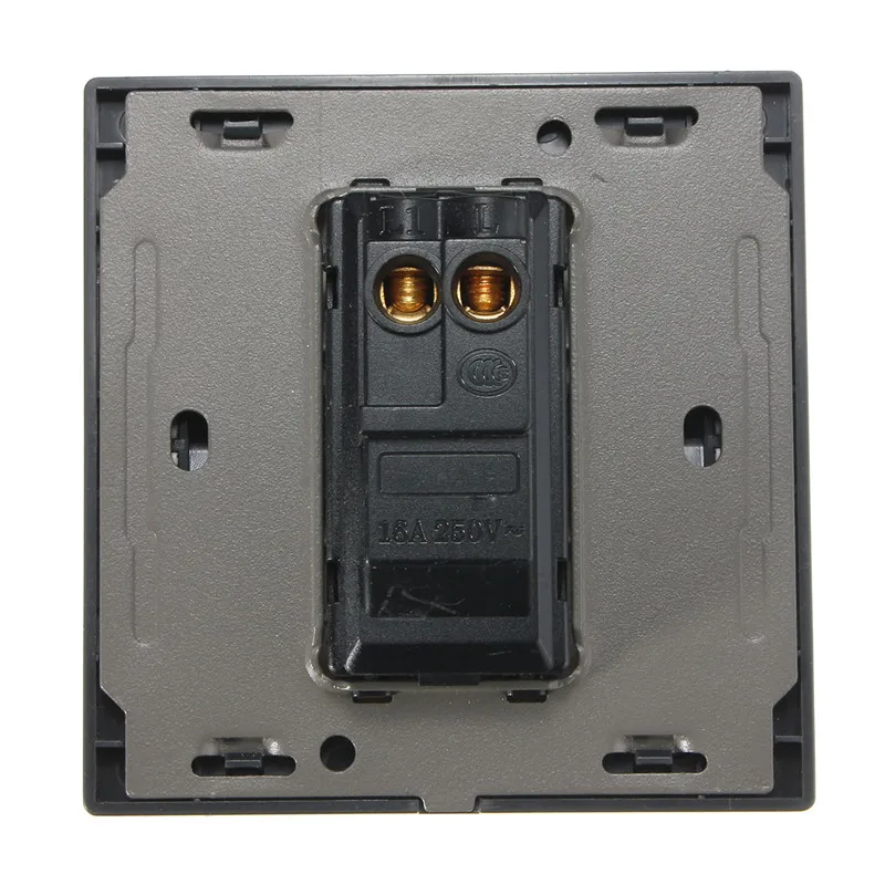 Light Switch 1 Gang 1 Way Wall Acrylic Panel Light Lamp Switch Home Button Panel Control 250V 10A For Home Clubs White/Gold