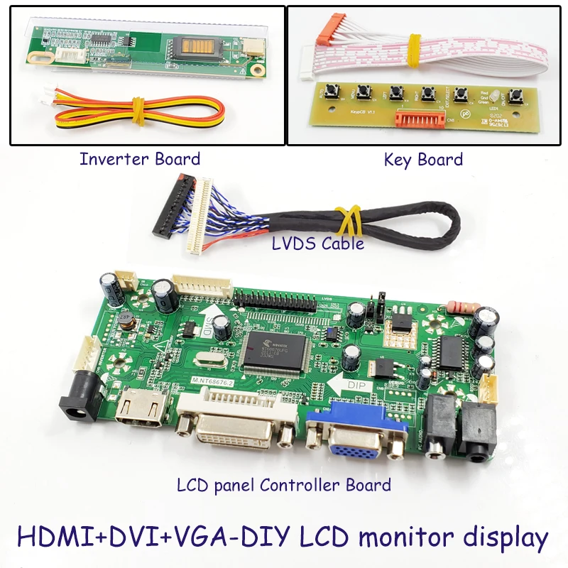 Комплект для LTN156AT01 ЖК Дисплей HDMI совместимый 1366X768 экран DVI VGA Панель Светодиодный