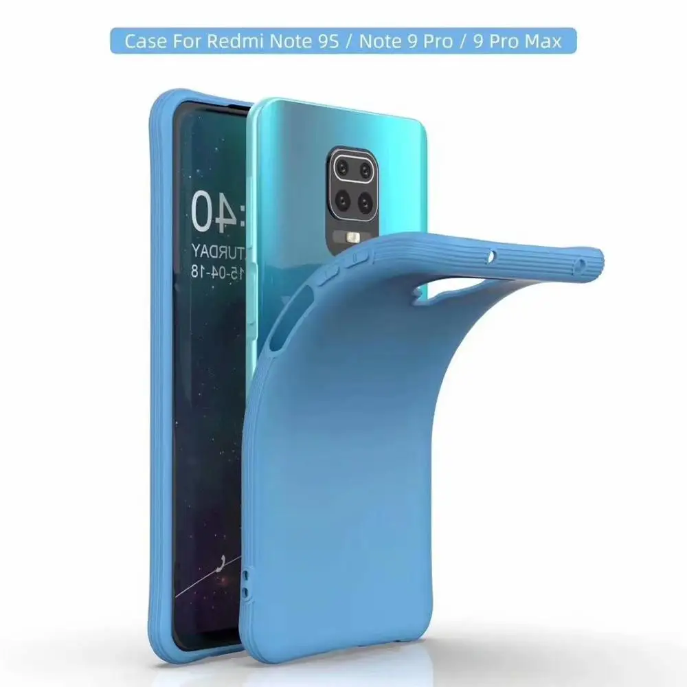 Для Xiaomi Redmi Note 9S Чехол Мягкий Силиконовый противоударный защитный чехол накладка