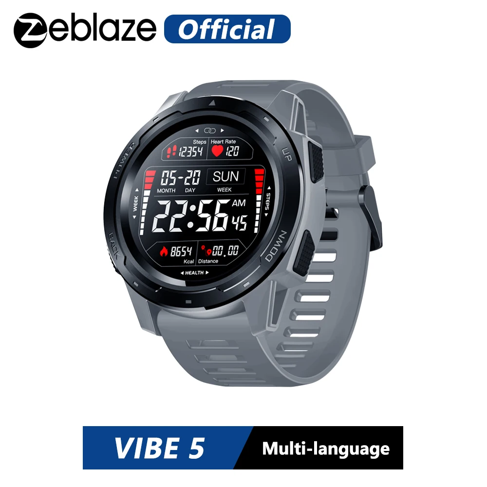 Zeblaze VIBE 5 Смарт-часы Мужские 1,3 цветной экран Шагомер фитнес-браслет трекер IP67 водонепроницаемый монитор сердечного ритма умные часы