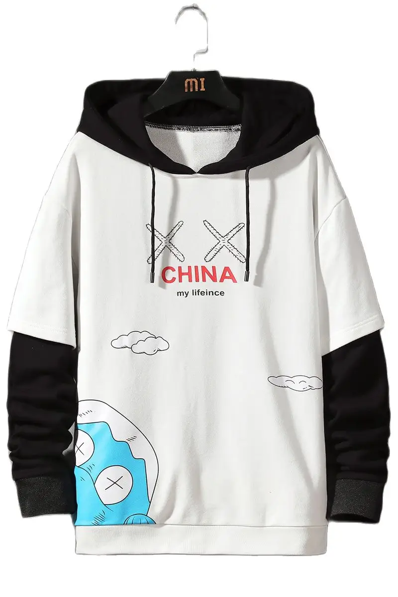 

Men's Long Sleeve Fashion Hoodie Fitted Sweatshirt Men's Casual Hooded Sportswear Men's Spring Comfortable Hoodie