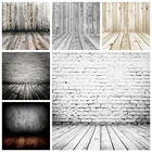 Фон для студийной фотосъемки с изображением кирпичной стены деревянных досок и пола