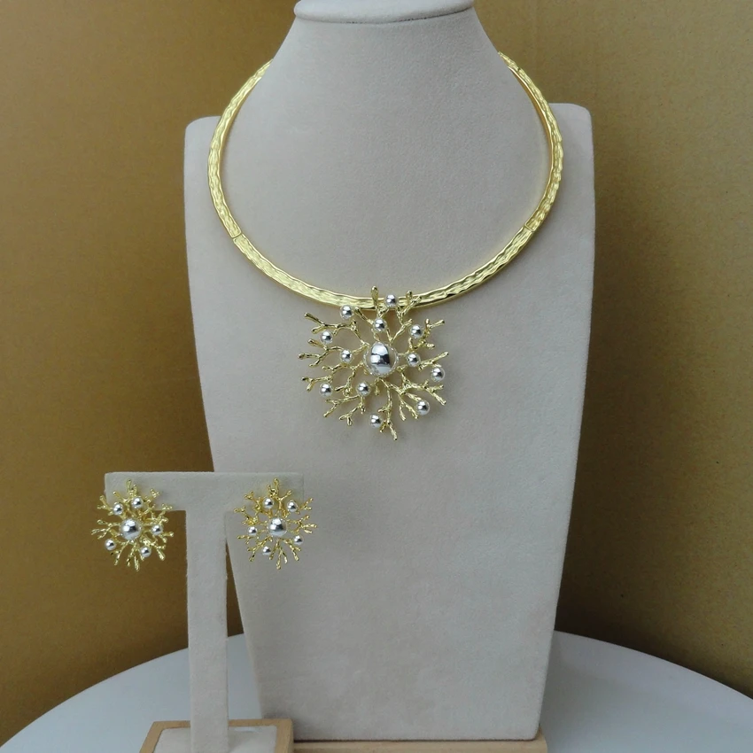 

YUMINGLAI New Arrivals Elegant Design Dubai African Ladies Jewelry Set FHK7487
