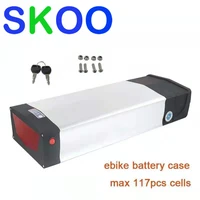 36v48v52v empty battery box ebike battery case 117pcs rear rack high capacity electric bicycle battery case lithium battery box