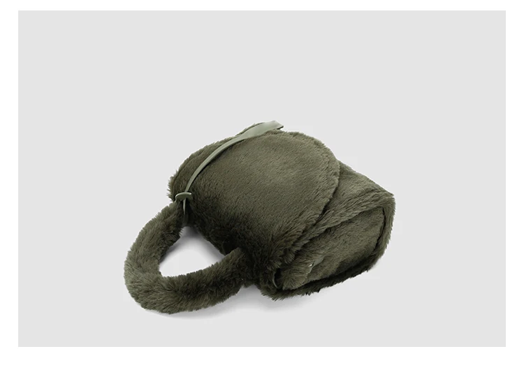 

Women Plush Handbag Fashion Soft Plush Tote Bag Female Winter Shoulder Bags Casual Solid Large Capacity Crossbody Bag for Ladies