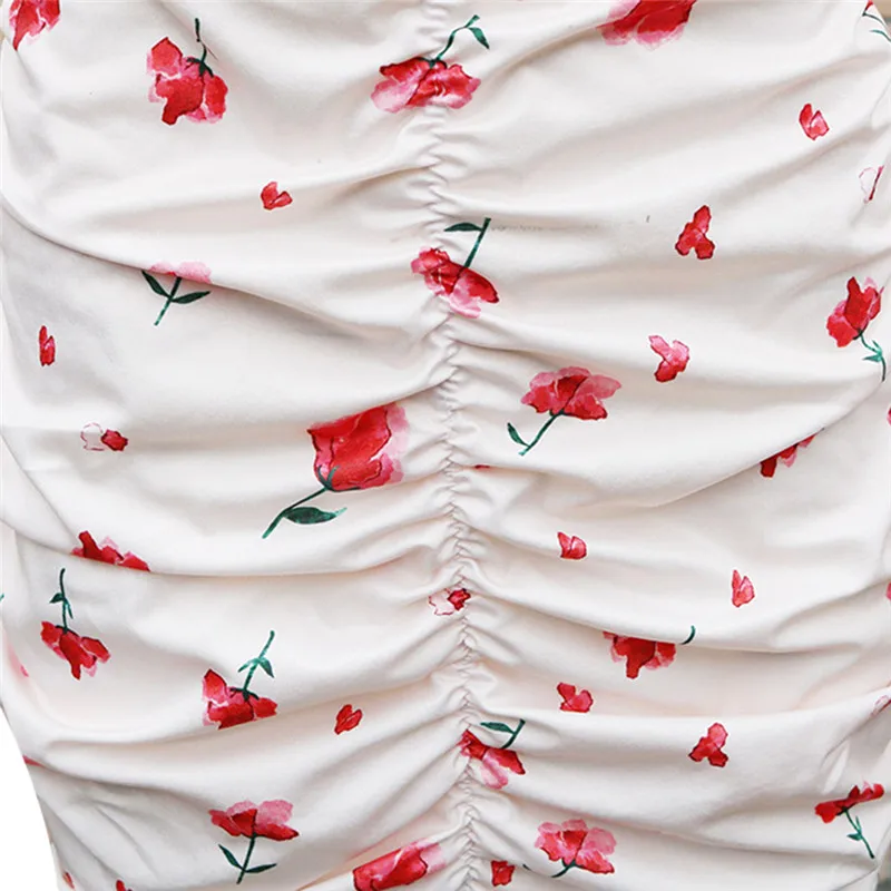 

Summer Dress Sexy Floral Print Mini Women Off Shoulder Ruffle Party Dress Femme A-Line Bodycon Dresses