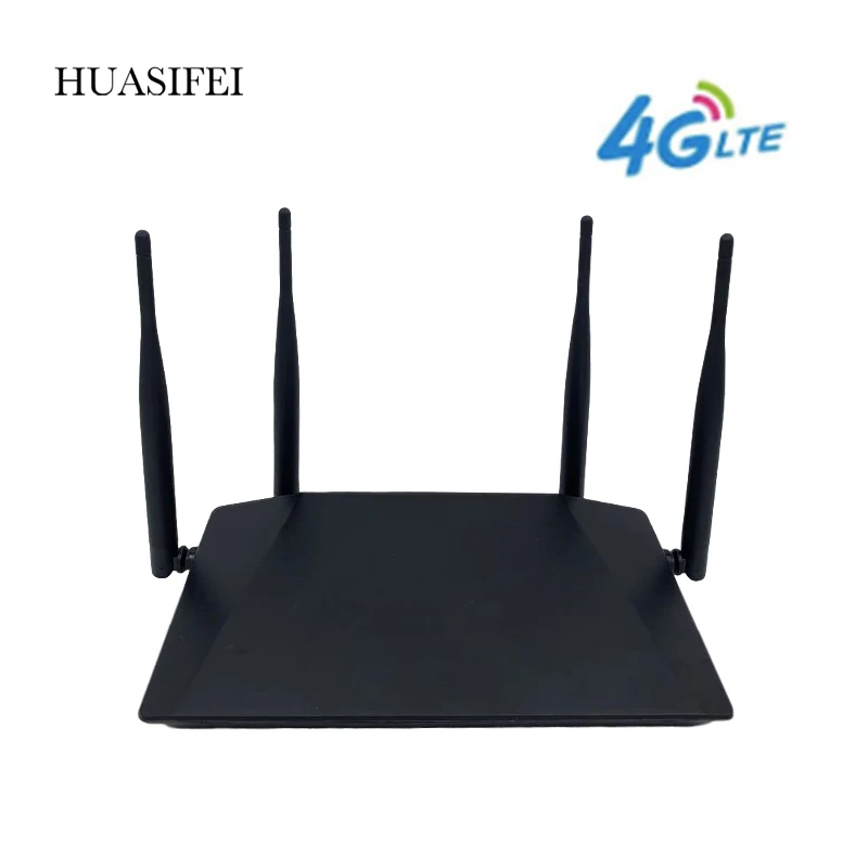 Wi-Fi роутер HUASIFEI 4g, сим-карта с 4 внешними антеннами, супердешевый беспроводной роутер с сим-картой, 300 Мбит/с, 4G LTE Wi-Fi роутер