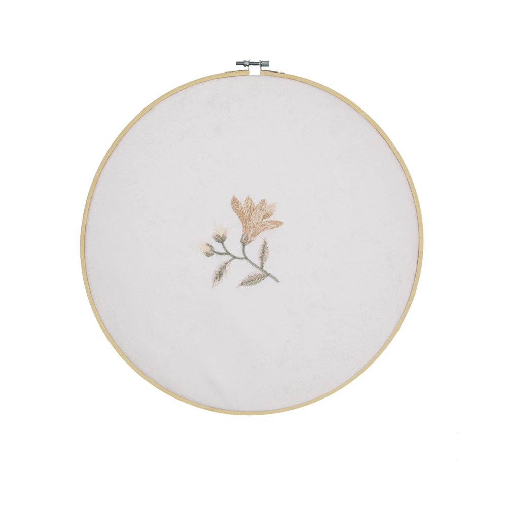

Two pieces handmade wall desk decorations home shop bar wedding scene ornaments Sweet Home Satin embroidered orchid No.QY016