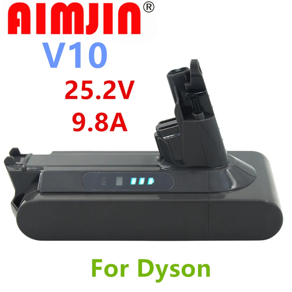 Новый 25 2 V 9.8A Li-Ion вакуум уборщик Перезаряжаемые Батарея для Dyson V10 абсолютная