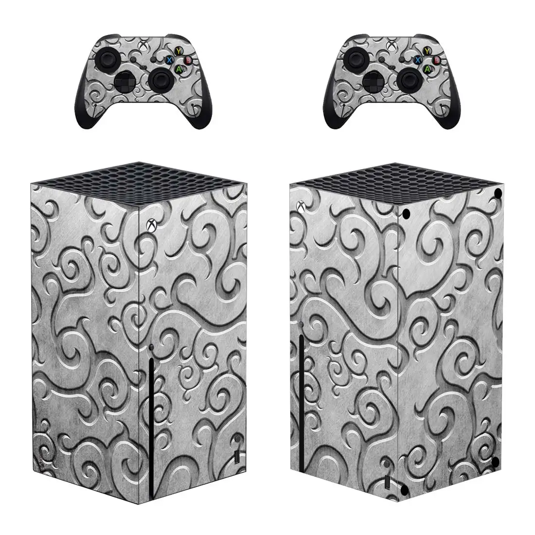 

Retro Carving Style Xbox Series X Skin Sticker for Console & 2 Controllers Decal Vinyl Protective Skins Style 1