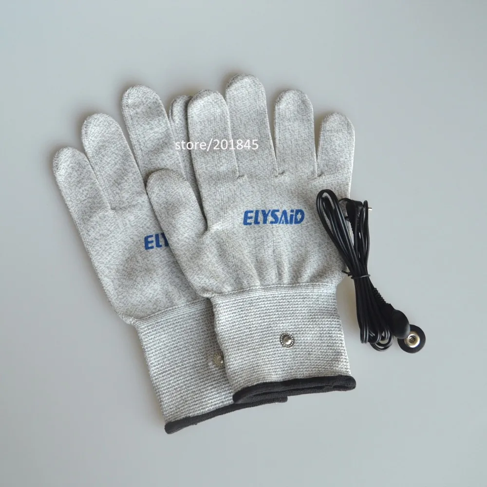2 пар проводящий электродные перчатки из серебряного волокна дышащая тенсовый
