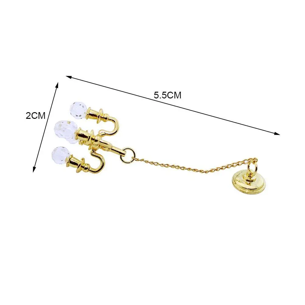 

Dollhouse Mini Golden Crystal Chandelier Furniture Model Miniature Accessories Lighting Accessories Doll Scene F2Y0