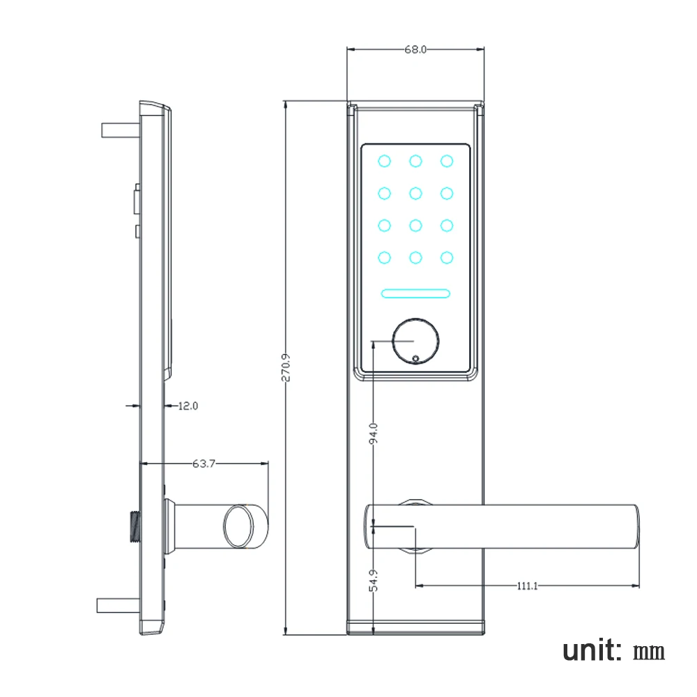 Дверной смарт-замок с паролем цифровой дверной замок без ключа поддержкой Bluetooth 6