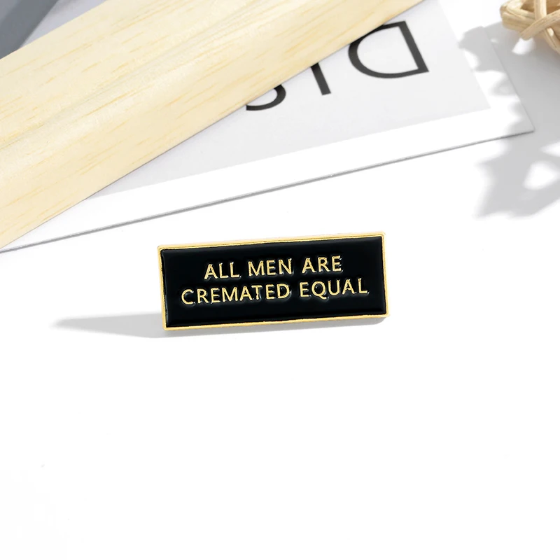 Забавные эмалированные булавки в форме кремового дерева Готическая темная бирка