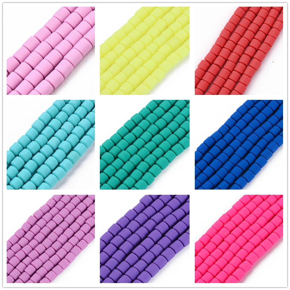 

10 Strand Handmade Polymer Clay Column Bead Strands for jewelry making DIY Bracelet Necklace Decor Accessories,about 61pc/strand