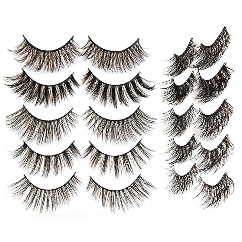 Новинка 5 пар 3D норковые накладные ресницы натуральные/толстые длинные для