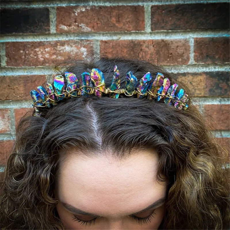 

Princess Hairpin Accessories Bridal Hain Pins Hair Pin Pick Hairwear Stick Fairy Headband Quartz Crystal Hairpin Mermaid Jewelry