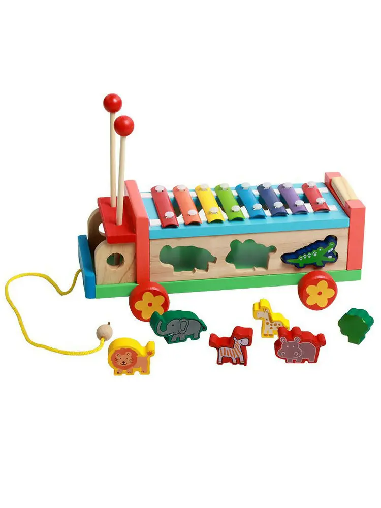 Игрушки музыкальный инструмент Eight ксилофон животные 3D пазл деревянные игрушки