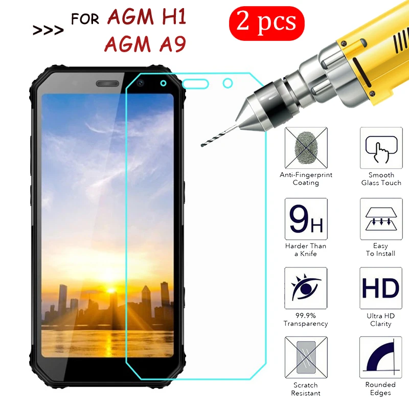 Закаленное стекло для AGM A9 Защитная пленка телефона A 9 защитный экран 2.5D 9H премиум