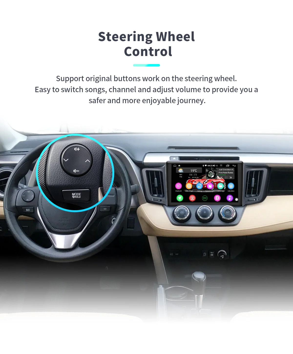 1" ips BT Android 8,1 Стерео Авторадио головное устройство для TOYOTA RAV4 RAV 4 2012 2013 gps DVD плеер SWC