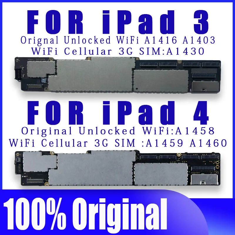A1458 A1459 A1460 для iPad 4 логическая плата A1416 1403 1430 3 материнская с чипами IOS оригинальная