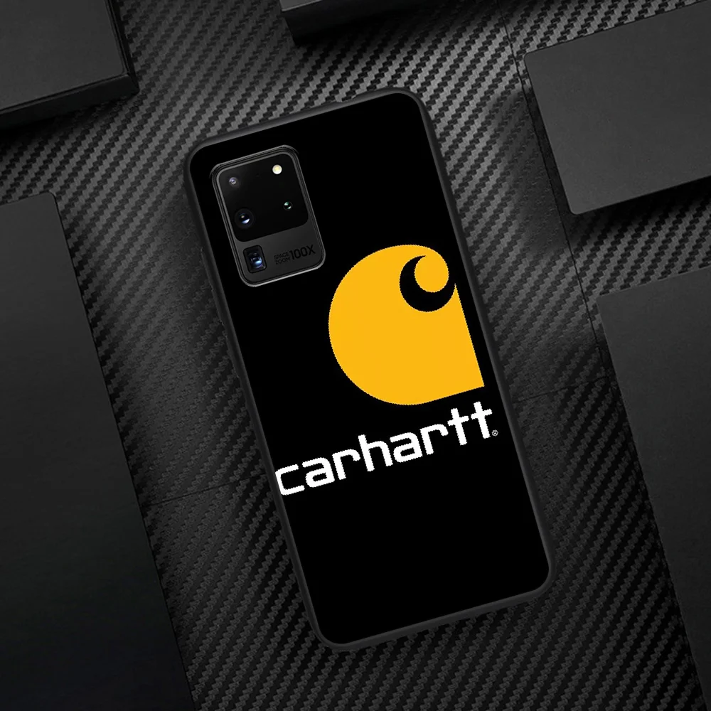 

Carhartts Brand Phone Case Cover Hull For Samsung Galaxy S 6 7 8 9 10 e 20 Edge Note 8 9 10 Plus black Etui Trend Shell Luxury