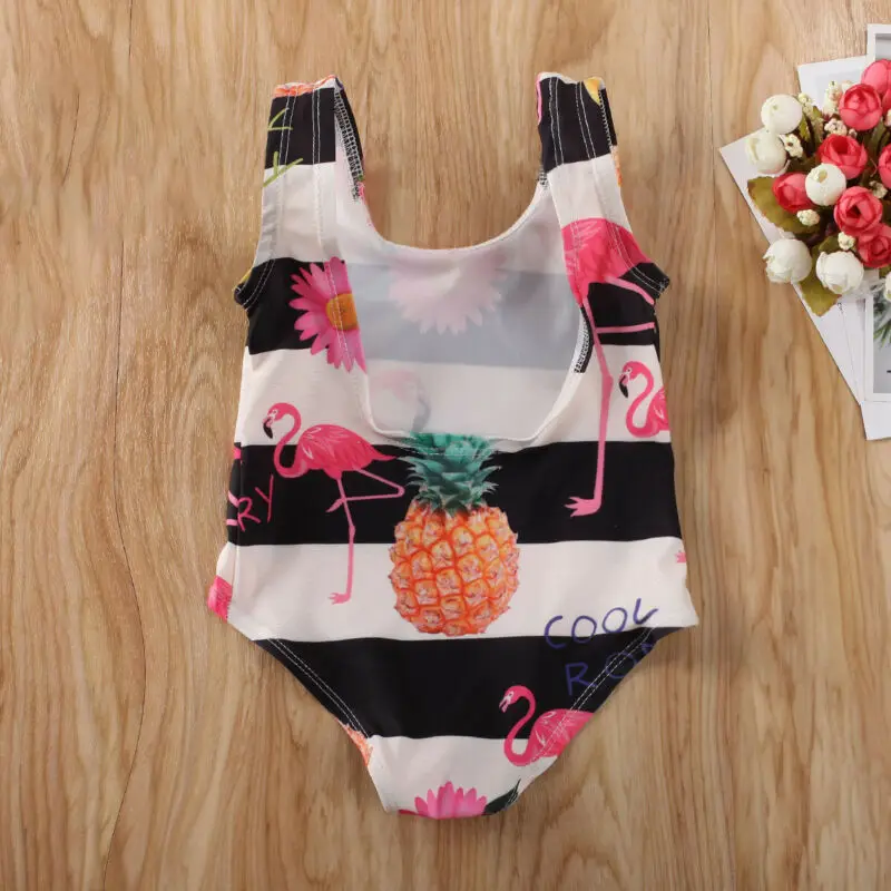Swiwmwear для девочек 2020 детский плавательный костюм без рукавов с фламинго