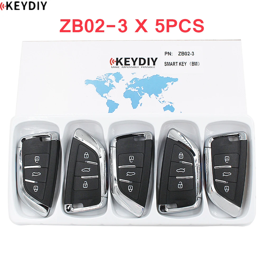 5 шт. X KEYDIY Универсальный умный ключ ZB02-3 для KD-X2 KD900 мини KD Автомобильный Удаленная