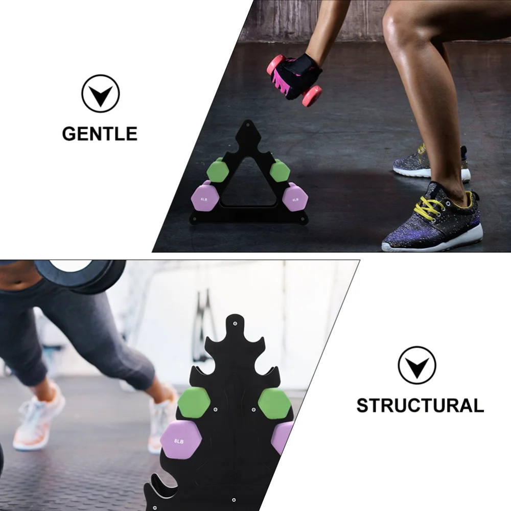 

2pcs Durable Triangle Storage Rack Dumbbell Display Stand Dumbbell Holder